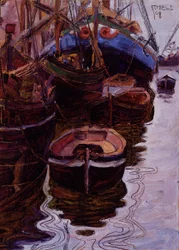 Bateaux dans le port de Trieste